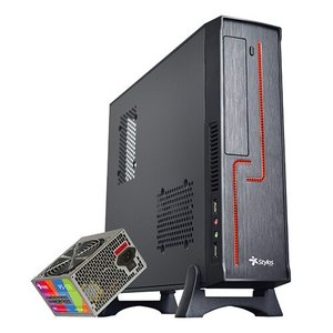 GABINETE STYLOS KEELAN SLIM ITX / USB 2X1.0- 1X3.0/ CON FUENTE DE 550W NEGRO