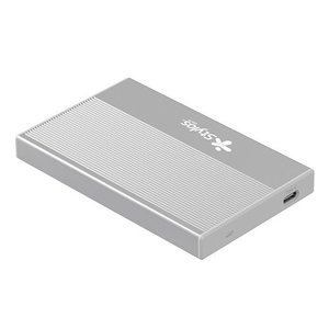ENCLOSURE STYLOS 2.5" PARA SSD / HDD / INTERFAZ TIPO C/ ALUMINIO / PLATA