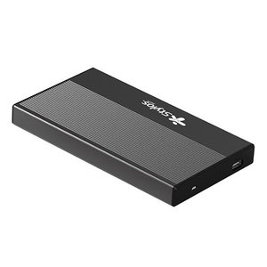 ENCLOSURE STYLOS 2.5" PARA SSD / HDD / INTERFAZ TIPO C/ ALUMINIO / NEGRO 