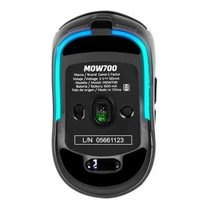 MOUSE GAME FACTOR MOW700 INALÁMBRICO CARCASAS INTERCAMBIABLES  2.4G BT  PIXART 3395 26
