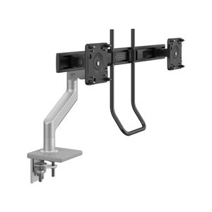 Brazo para monitor M8.1 con barra cruzada y mango, estilo de brazo Angled Link/Dynamic Link. Acomoda dos monitores de hast