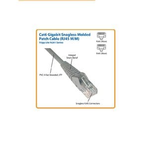 CAT6 GIGABIT SNAGLESS MOLDED 