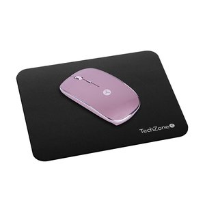 MOUSE  SLIVE RECARGABLE ROSA CON NANO RECEPTOR TIPO C Y USB A, MOUSE PAD INCLUÍDO TECHZONE, DPI: 1000, 1200, 1600

