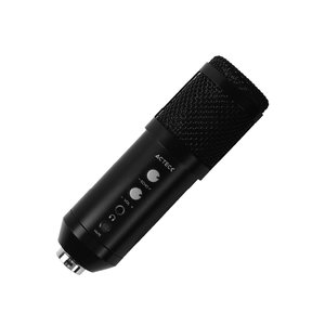 Micrófono Acteck para Computo Devo Plus MC455 / USB A / Condensador / Tripie + Filtros de sonido / Advanced Negro