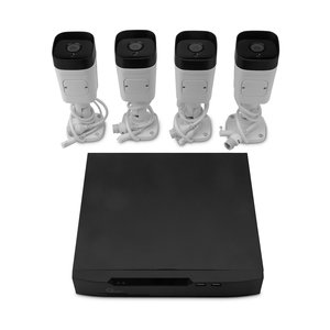 Kit De Camaras Qian Con NVR/ Disco Duro 1TB, Ip Bullet 5 Mp 30m Ir Para Interiores/exteriores Alámbrico 2560 X 1920 Pixele