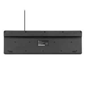 Teclado Slim Getttech Alambrico Con 2 Puertos Usb Port Teclado Negro Idioma Español Latinoamérica
