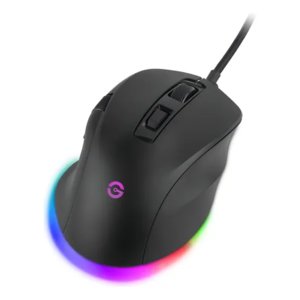 Mouse Gamer Getttech, Inalámbrico/alámbrico, Bluetooth, Usb, 6400dpi, Retroiluminación Rgb, Negro
