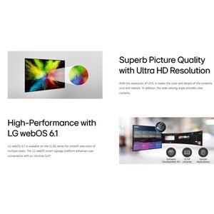 Pantalla LG Signage 55INC      4K 350 Nits 16/7 Hrs