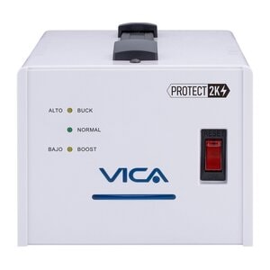 VICA PROTECT 2K REGULADOR AUTOMÁTICO DE VOLTAJE, 2000VA/1200W, 4 TOMAS
