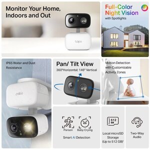 Indoor/Outdoor Pan/Tilt Security Wi-Fi Camera