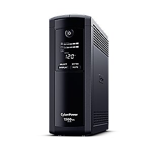 "UPS Linea interactiva Cyberpower CP1500AVRLCDA 1500VA/900W LCD AVR.Torre
"