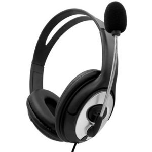 BROBOTIX AUDIFONO DIADEMA USB CON MICROFONO AJUSTABLE TIPO GAMER - 1 Conector USB para Microfono y Audio - Control de Volu