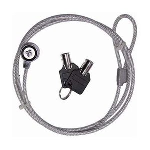 BROBOTIX CANDADO DE SEGURIDAD PARA LAPTOP, PORTATIL TIPO K-SLOT DE LLAVE (TIPO T-BAR®) DE 1.8 METROS, CABLE DE ACERO DE 4M