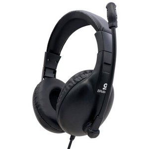 BROBOTIX DIADEMA AUDIFONO TIPO GAMER CON MICROFONO AJUSTABLE, ACOLCHADO EXTRA SUAVE - 1 Conector 3.5 mm para Microfono y A