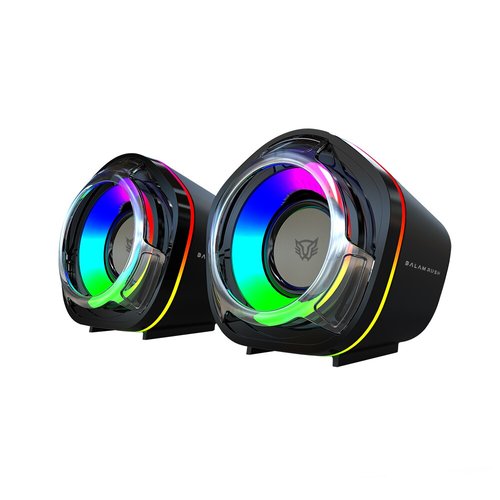Bocinas USB Gamer  Balam Rush Glimm Penta BG545 / Bluetooth 5.0 + USB A / 6 W / Sonido Estéreo + 2.0 Canales / RGB / Azend