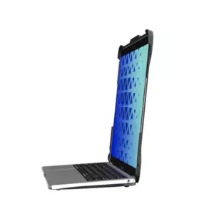 Funda MAXCases Extreme Shell-L Robusto - para Apple MacBook Air - Negro/transparente - Absorción de Impactos, Resistente a