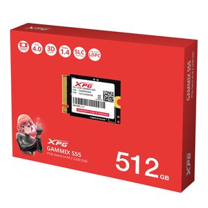 SOLID STATE DISC XPG SSD S55 GAMMIX 512GB M.2 PCIE G4 X4 2230