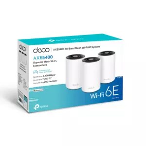 TP-Link Deco XE75 Wi-Fi 6E IEEE 802.11ax Ethernet Router inalámbrico - Tribanda - 2.40GHz Banda ISM - 6GHz Banda UNII - 4 