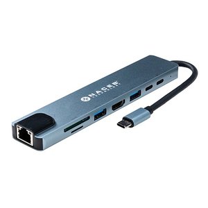 Naceb USB Tipo C Base de conexión - Lector de tarjeta memoria - SD, TransFlash - 4 x puertos USB - 1 x USB 2.0 - 1 x USB 3