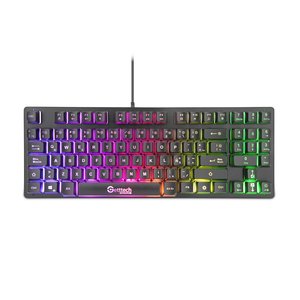 Teclado Gamer Getttech, Iluminación Rgb, USB, Alámbrico, 90 Teclas, 19 Teclas Anti-Ghosting, Para Pc Windows/Mac,Teclado A