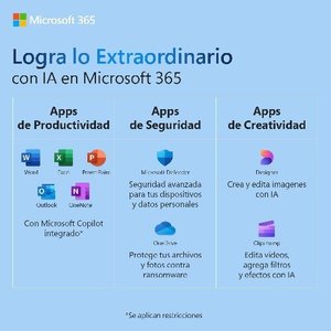 Microsoft 365 Personal - Licencia de suscripcion (1 año) - 1 usuario (multiples dispositivos) - Descargable