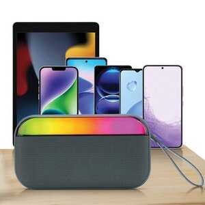 BROBOTIX BOCINA BLUETOOTH CON SUBWOOFER E ILUMINACIÓN RGB, COMPACTA Y CON GRAN POTENCIA, BATERIA RECARGABLE, RADIO FM, SE 