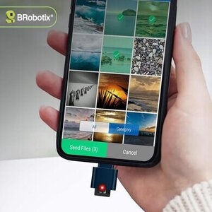 BROBOTIX LECTOR DE TARJETAS MICROSD A USB-C, VERSIÓN 2.0, CUENTA CON INDICADOR LED , PLUG AND PLAY. COLOR NEGRO
