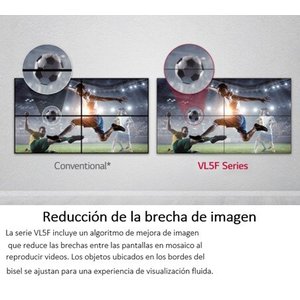 LG Videowall 55", 500 nits, Bezel 2.25mm, Operación 24/7, Panel Technology IPS
