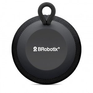 BROBOTIX BOCINA INALÁMBRICA PORTÁTIL REDONDA 360° , CONEXIÓN BLUETOOTH, CON RADIO FM , PUERTO USB Y MICRO SD COLOR NEGRO -