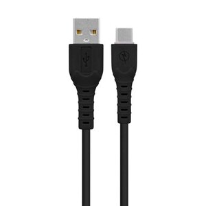 BROBOTIX CABLE USB V3.0 TIPO "C", PVC, 1.0 M, COLOR NEGRO , TRANSFIERE DATOS, SINCRONIZA, CARGA, PUNTAS DE ACERO REFORZADO