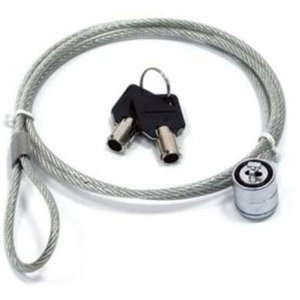 BROBOTIX CANDADO DE SEGURIDAD PARA LAPTOP, PORTATIL TIPO K-SLOT DE LLAVE (TIPO T-BAR®) DE 1.8 METROS, CABLE DE ACERO DE 4M