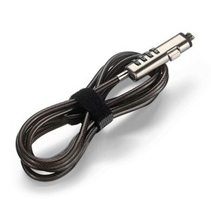 BROBOTIX CANDADO DE SEGURIDAD PARA LAPTOP, PORTATIL TIPO NANO DE COMBINACION, DE 1.8 METROS, COLOR HUMO, CABLE DE ACERO DE