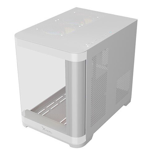 "Gabinete Curvo Xzeal M-ATX/ITX 2x USB 2.0 + 1x USB 3.0 + 3.5 mm + 3 Ventiladores RGB Blanco
"