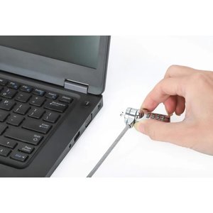 CANDADO LAPTOP COMBINACION 2.0M 4 DIGITOS  PLATEADO
