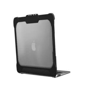 Funda MAXCases Extreme Shell-L Robusto - para Apple MacBook Air - Negro/transparente - Absorción de Impactos, Resistente a