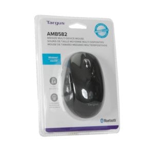 Targus AMB582GL Talla mediana Mouse - Frecuencia Bluetooth/Radio - Óptico - 3 Botón(es) - Negro - 1 - Inalámbrico - 2.40GH