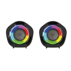 Bocinas USB Gamer  Balam Rush Glimm Penta BG545 / Bluetooth 5.0 + USB A / 6 W / Sonido Estéreo + 2.0 Canales / RGB / Azend