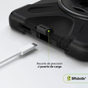 BROBOTIX FUNDA DE USO RUDO PARA TABLETA SAMSUNG® GALAXY TAB A11+ DE 11" (SM-X230). INCLUYE: CORREA DE HOMBRO DESMONTABLE, 