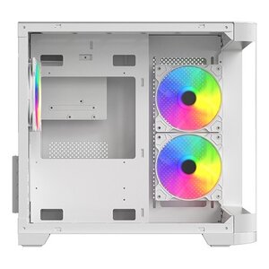 "Gabinete Curvo Xzeal M-ATX/ITX 2x USB 2.0 + 1x USB 3.0 + 3.5 mm + 3 Ventiladores RGB Blanco
"