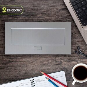 "BROBOTIX CAJA PARA MESA CON PUERTOS HDMI, USB-A, USB-C, RJ45 CAT6 Y CORRIENTE ELÉCTRICA, INCLUYE BOTÓN DE APERTURA, COLOR