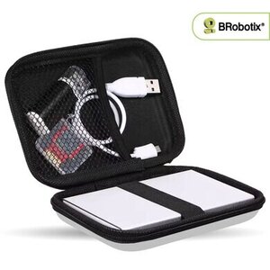 "BROBOTIX ESTUCHE PROTECTOR RÍGIDO PARA DISCO DURO DE 2.5"" COLOR GRIS - Disco Duro HDD Enclosure, HDD
"