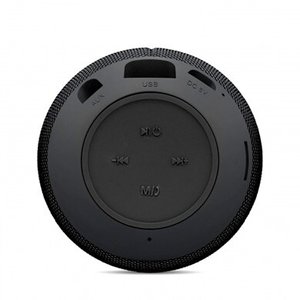 BROBOTIX BOCINA INALÁMBRICA PORTÁTIL REDONDA 360° , CONEXIÓN BLUETOOTH, CON RADIO FM , PUERTO USB Y MICRO SD COLOR NEGRO -