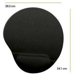 BROBOTIX MOUSEPAD TIPO GEL, CON DESCANSA MUÑECAS, COLOR NEGRO, SUPERFICIE DE BAJA FRICCIÓN PARA UN MOVIMIENTO RÁPIDO SIN E