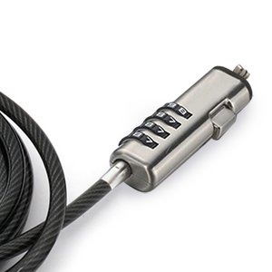 BRBOTIX CANDADO NOBLE WEDGE® PARA LAPTOP, PORTATILES, 1.80 METROS, DE COMBINACION, COLOR HUMO - Seguridad Portatil Noble S