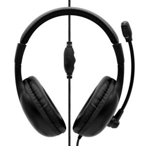 BROBOTIX DIADEMA AUDIFONO TIPO GAMER CON MICROFONO AJUSTABLE, ACOLCHADO EXTRA SUAVE - 1 Conector 3.5 mm para Microfono y A
