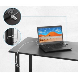 CANDADO LAPTOP COMBINACION 2.0M 4 DIGITOS  PLATEADO