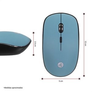 MOUSE TECHZONE TZMOUINA02 TERRA RUBBER AZUL INALMBRICO 1200