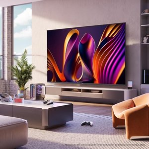 Pantalla Hisense de 100 pulgadas QLED, Google TV, native refresh 144Hz, 4K, 3840*2160, Alexa/Siri/Google Home/Airplay/Mira