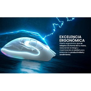 Mouse Gamer Getttech, Inalámbrico/alámbrico, Bluetooth, Usb, 6400dpi, Retroiluminación Rgb, Negro