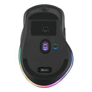 Mouse Gamer Getttech, Inalámbrico/alámbrico, Bluetooth, Usb, 6400dpi, Retroiluminación Rgb, Negro
